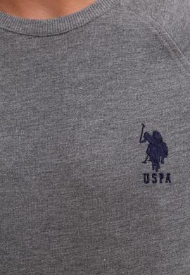 Erkek Antrasit Melanj Bisiklet Yaka Sweatshirt Basic - 50207317036