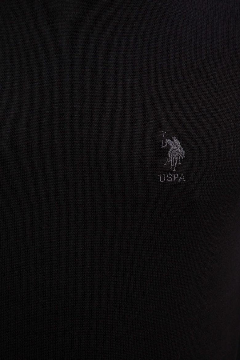 Erkek Siyah Balıkçı Yaka Triko Kazak Basic - 50207646043