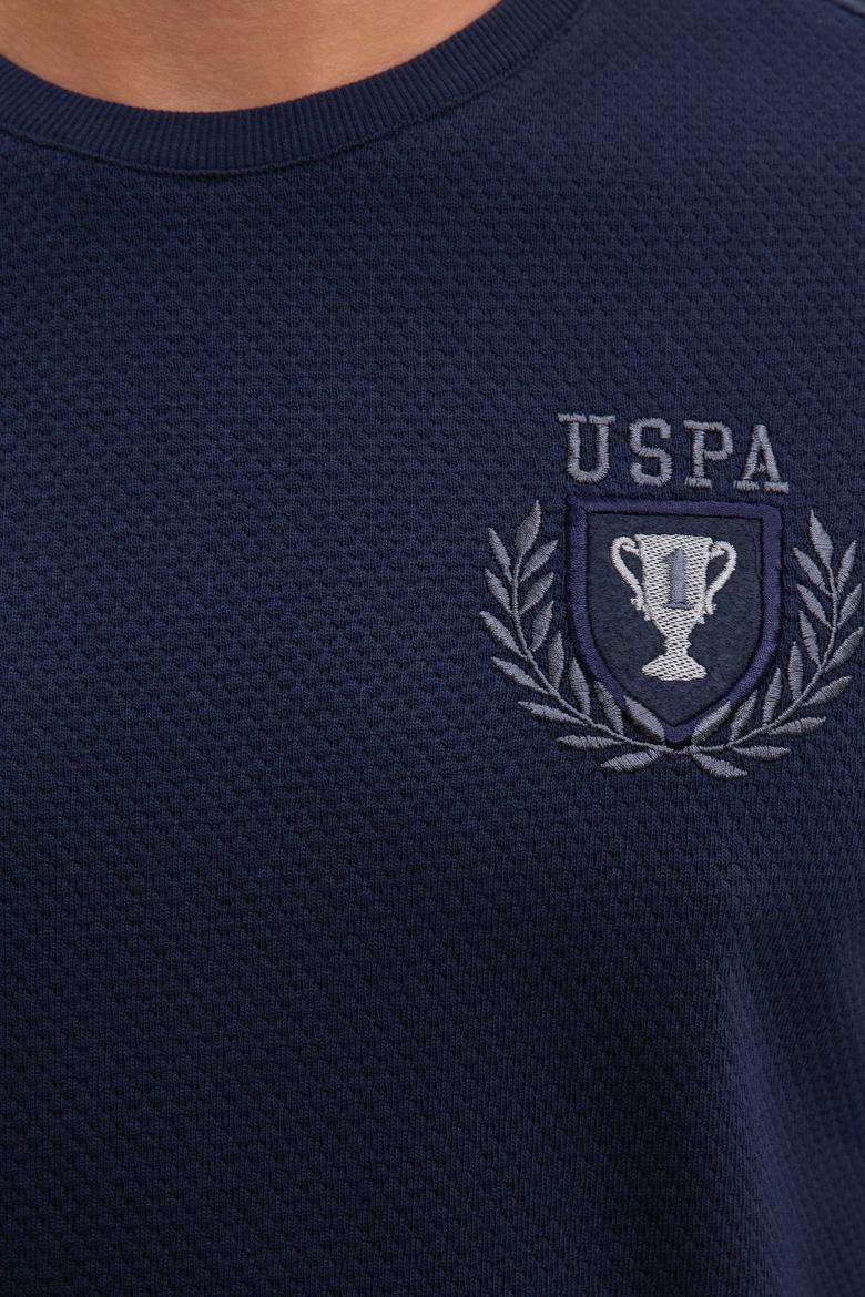 Erkek Lacivert Bisiklet Yaka Sweatshirt - 50207617006