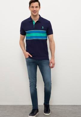 Erkek Lacivert Polo Yaka T-Shirt - 50218858008