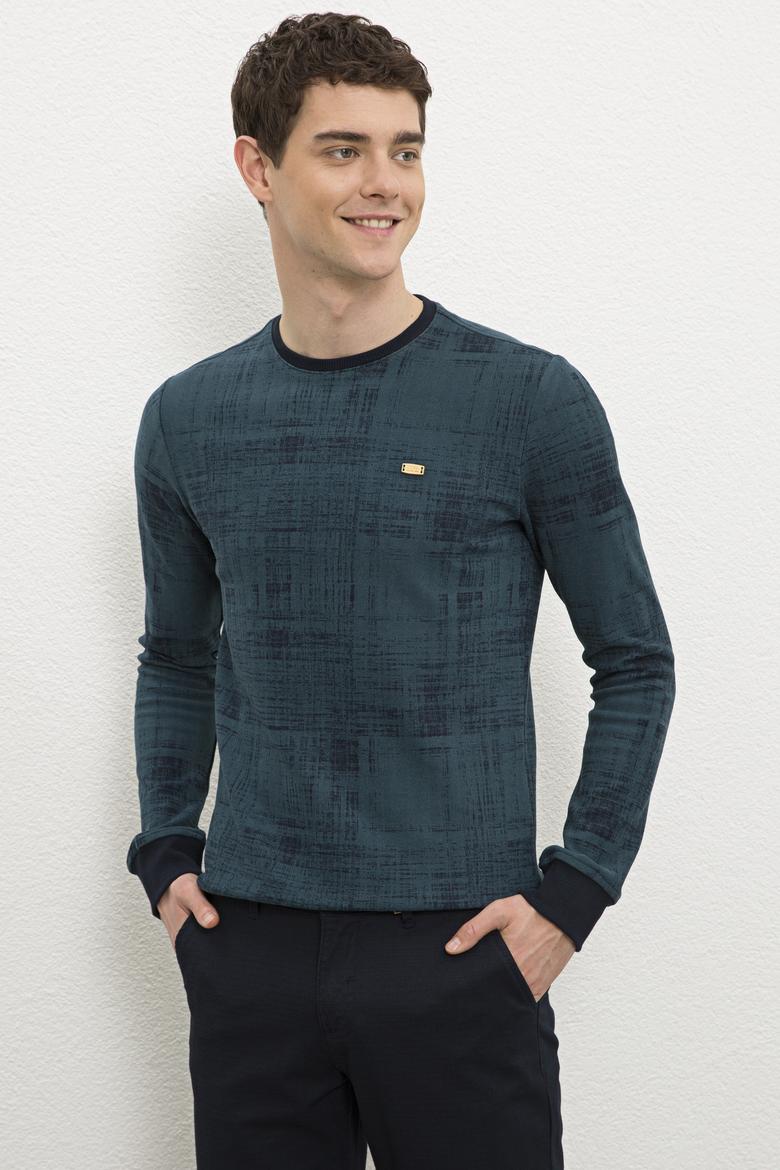 Erkek Petrol Sweatshirt