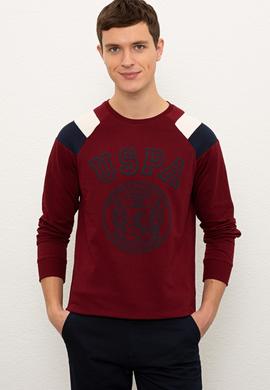 Erkek Bordo Sweatshirt - 50225413028