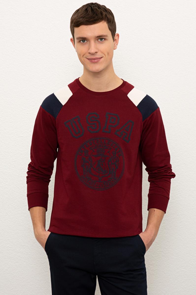 Erkek Bordo Sweatshirt