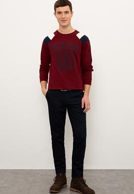 Erkek Bordo Sweatshirt - 50225413028