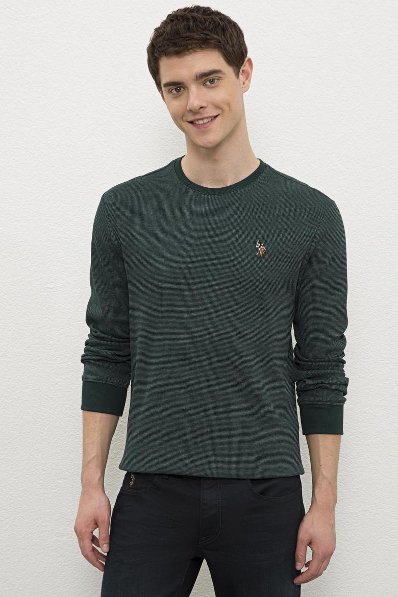 Erkek Koyu Yeşil Sweatshirt