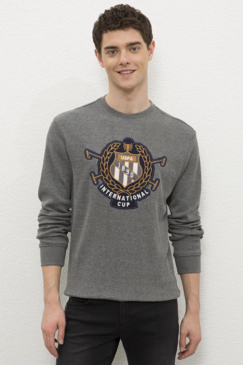 Erkek Antrasit Melanj Sweatshirt