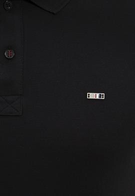 Erkek Siyah Polo Yaka T-Shirt Basic - 50220190048