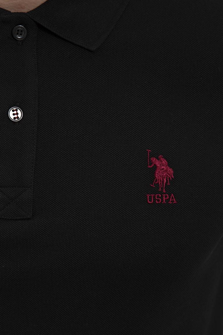 Erkek Siyah Polo Yaka T-Shirt Basic - 50218140042