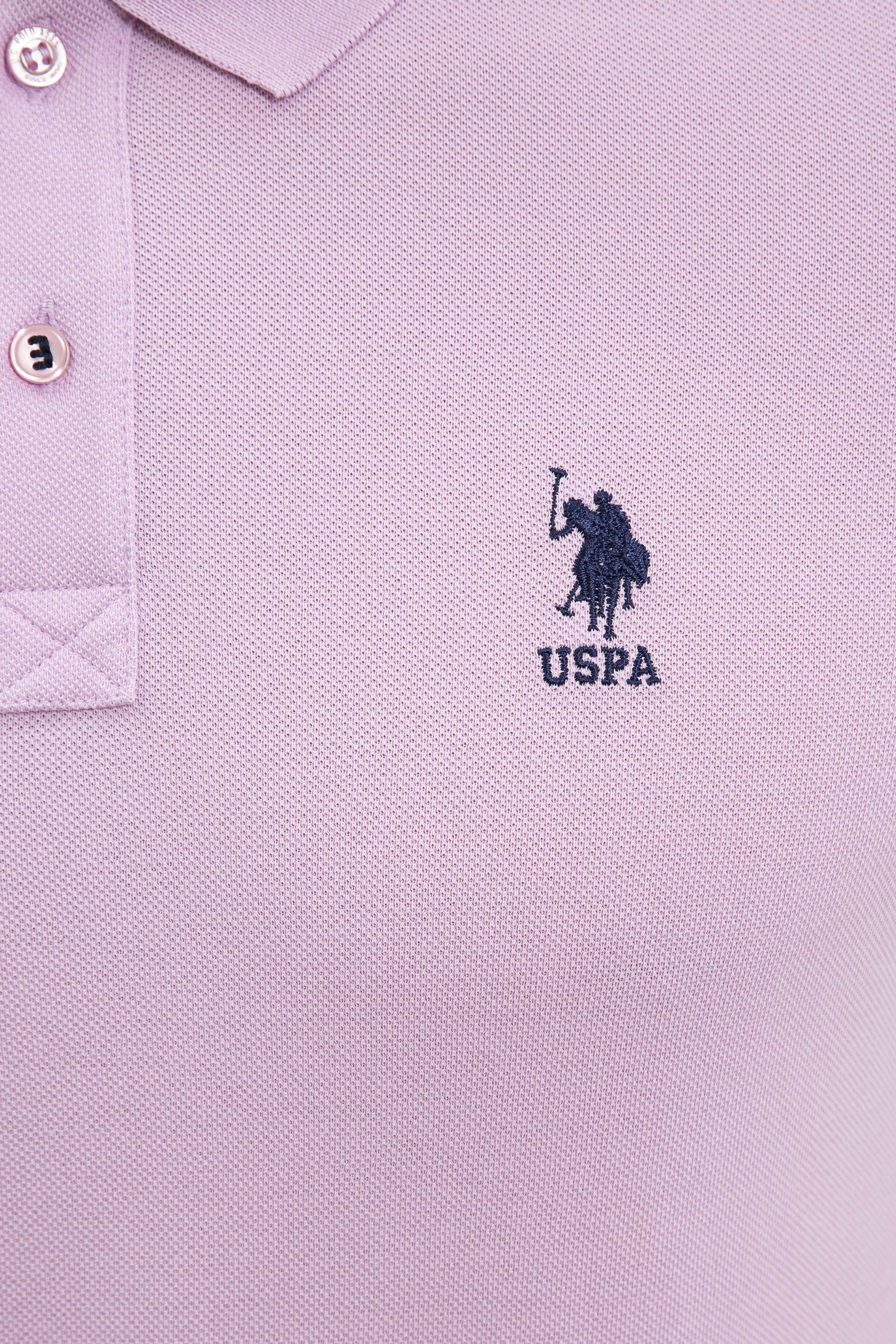 Erkek Lila Polo Yaka T-Shirt Basic