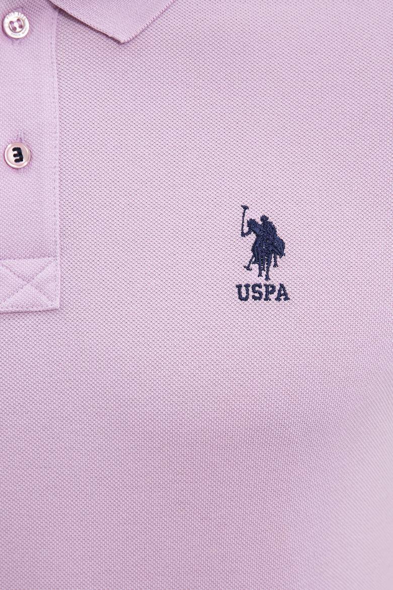 Erkek Lila Polo Yaka T-Shirt Basic - 50199833291