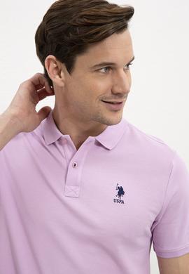 Erkek Lila Polo Yaka T-Shirt Basic - 50199833291