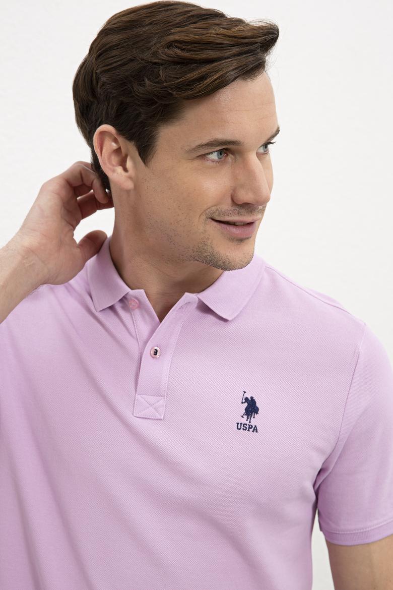 Erkek Lila Polo Yaka T-Shirt Basic - 50199833291