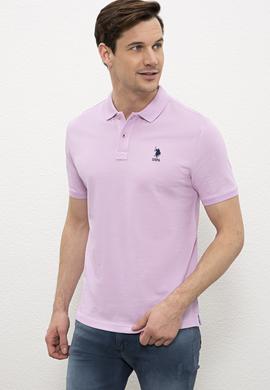 Erkek Lila Polo Yaka T-Shirt Basic - 50199833291