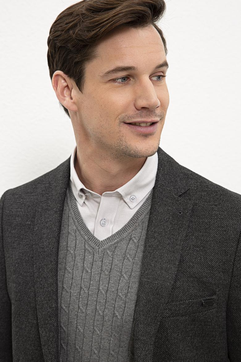 Erkek Gri Ceket - 50213823024