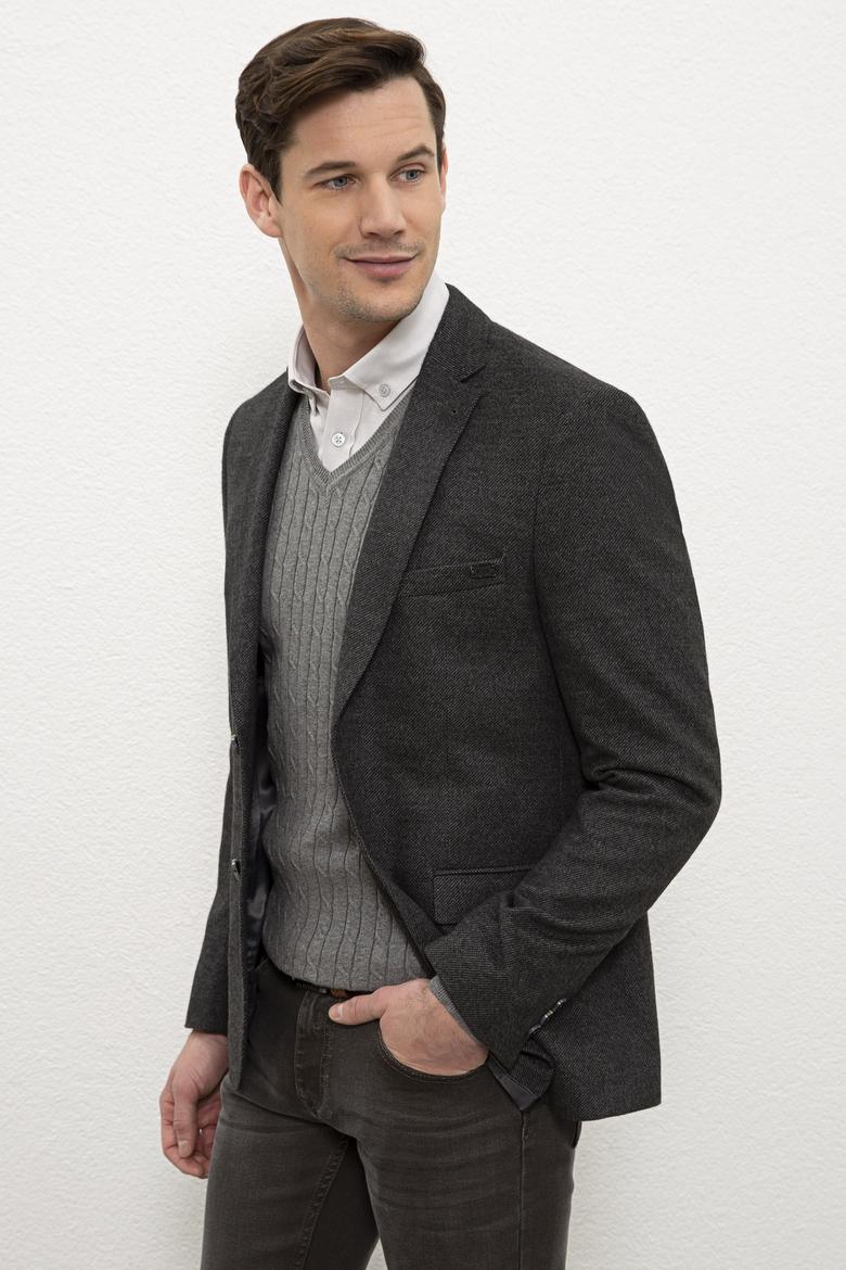 Erkek Gri Ceket - 50213823024