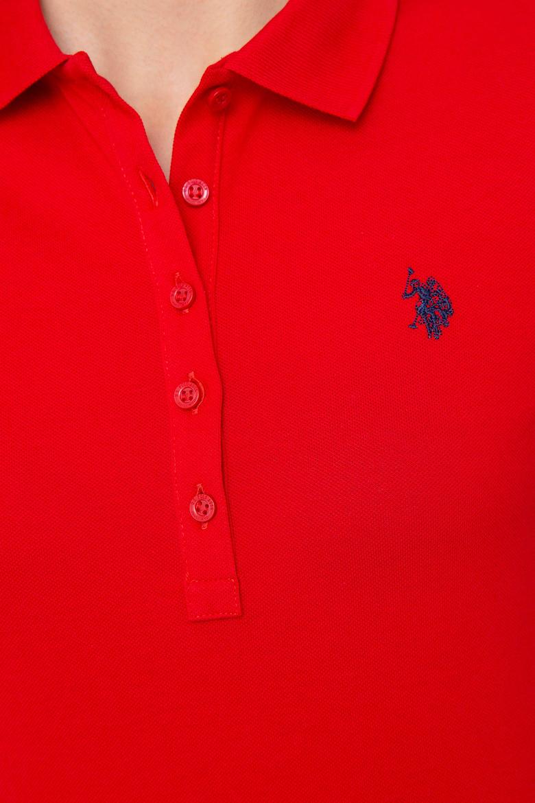Kadın Kırmızı Polo Yaka T-Shirt - 50204742051