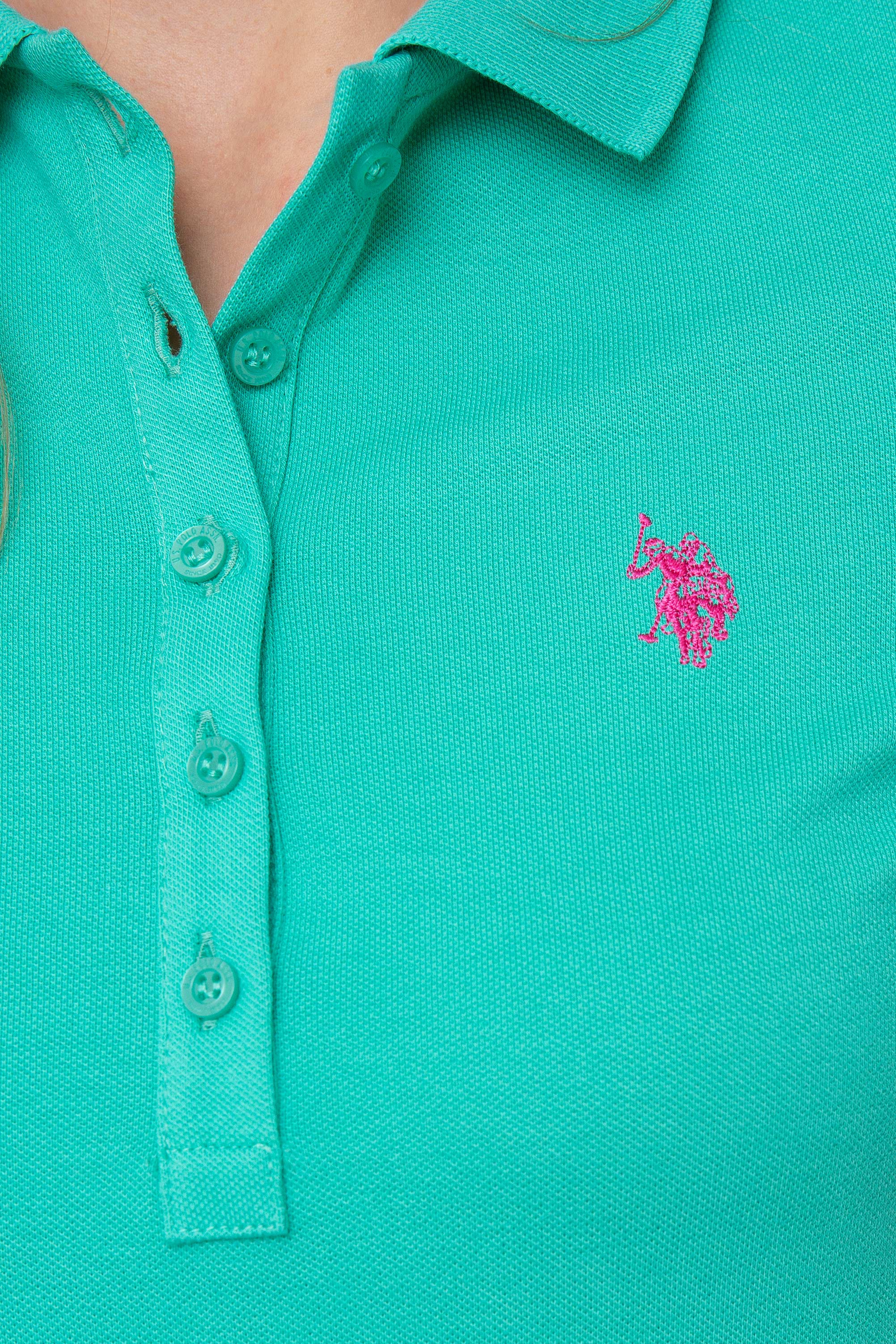 Kadın Yeşil Polo Yaka T-Shirt