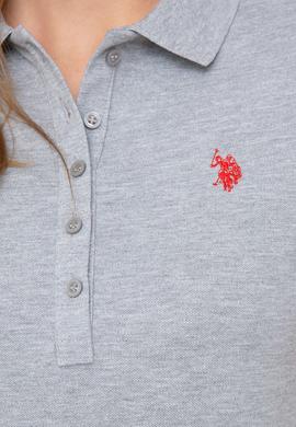 Kadın Gri Polo Yaka T-Shirt - 50204742055