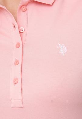 Kadın Pembe Polo Yaka T-Shirt Basic - 50204742062