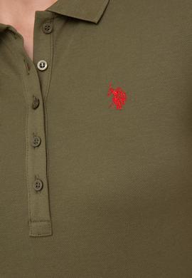 Kadın Yeşil Polo Yaka T-Shirt Basic - 50204742069