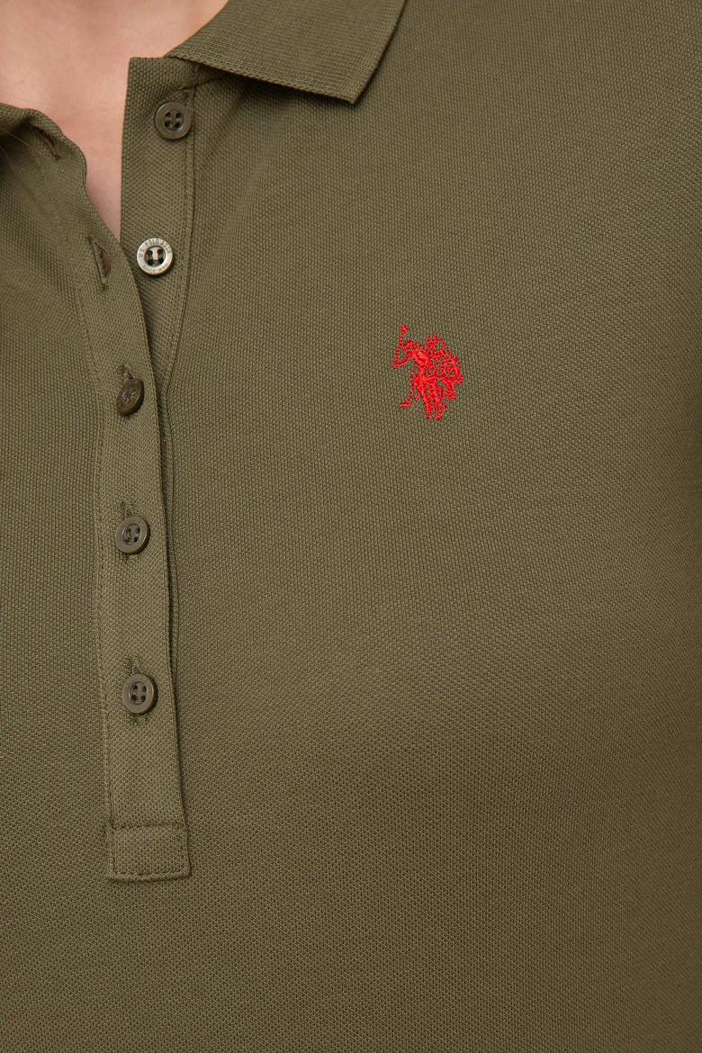 Kadın Yeşil Polo Yaka T-Shirt Basic - 50204742069