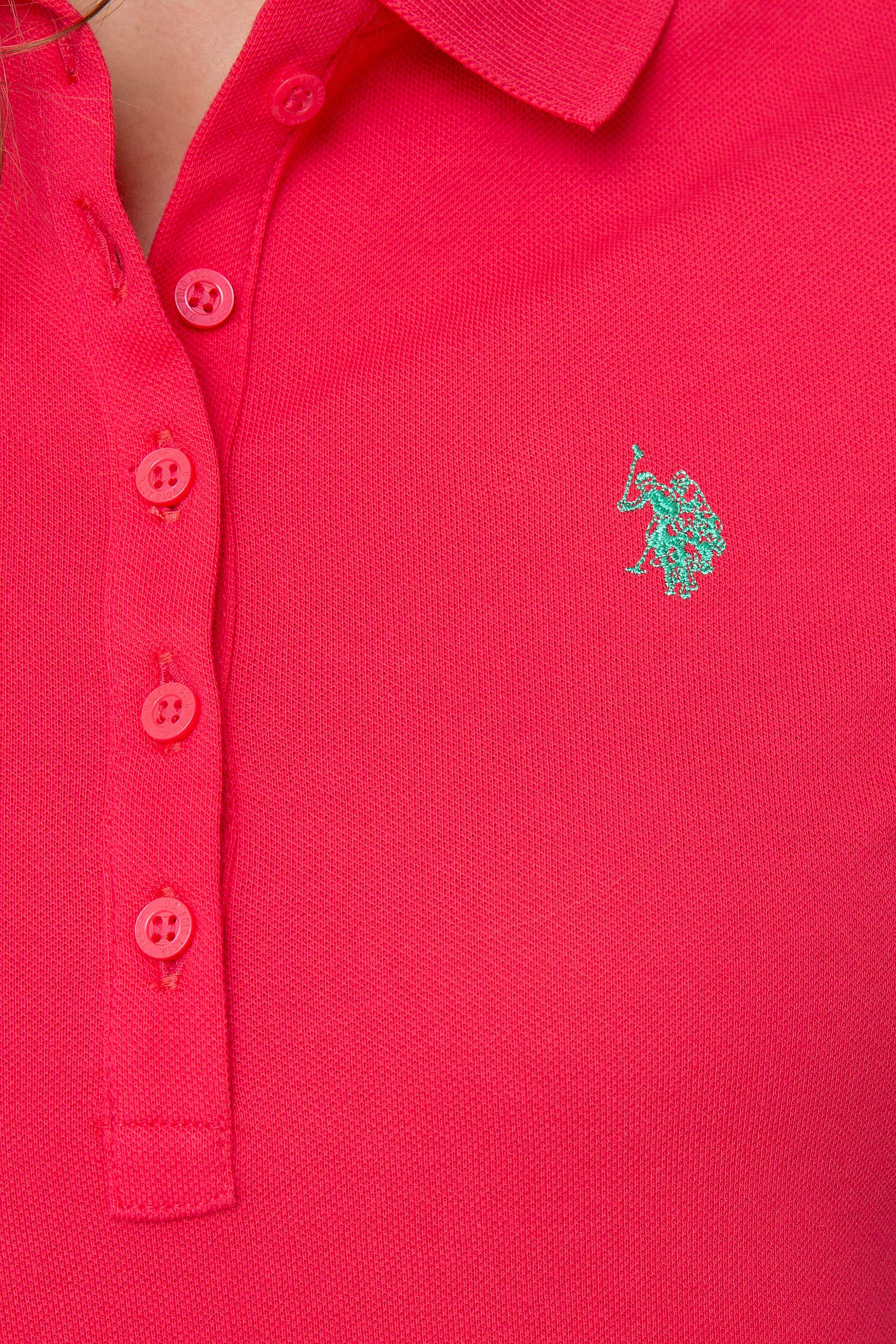 Kadın Pembe Polo Yaka T-Shirt