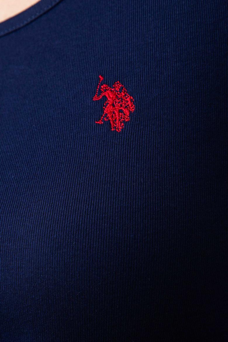 Kadın Lacivert Bisiklet Yaka T-Shirt Basic - 50204841043