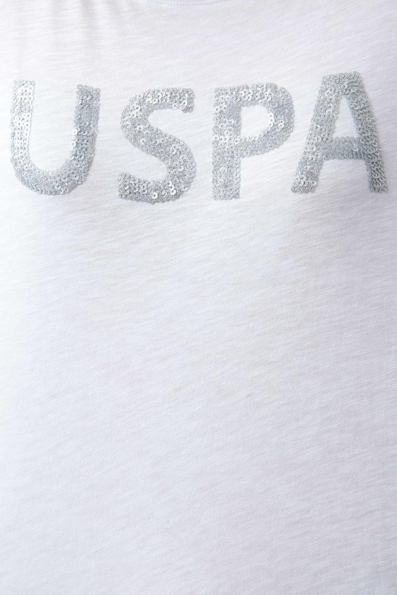 Kadın Beyaz Bisiklet Yaka T-Shirt - 50204916005