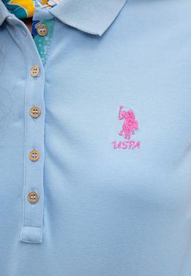 Kadın Mavi Polo Yaka T-Shirt - 50198886258