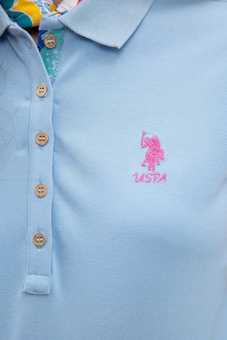 Kadın Mavi Polo Yaka T-Shirt - 50198886258