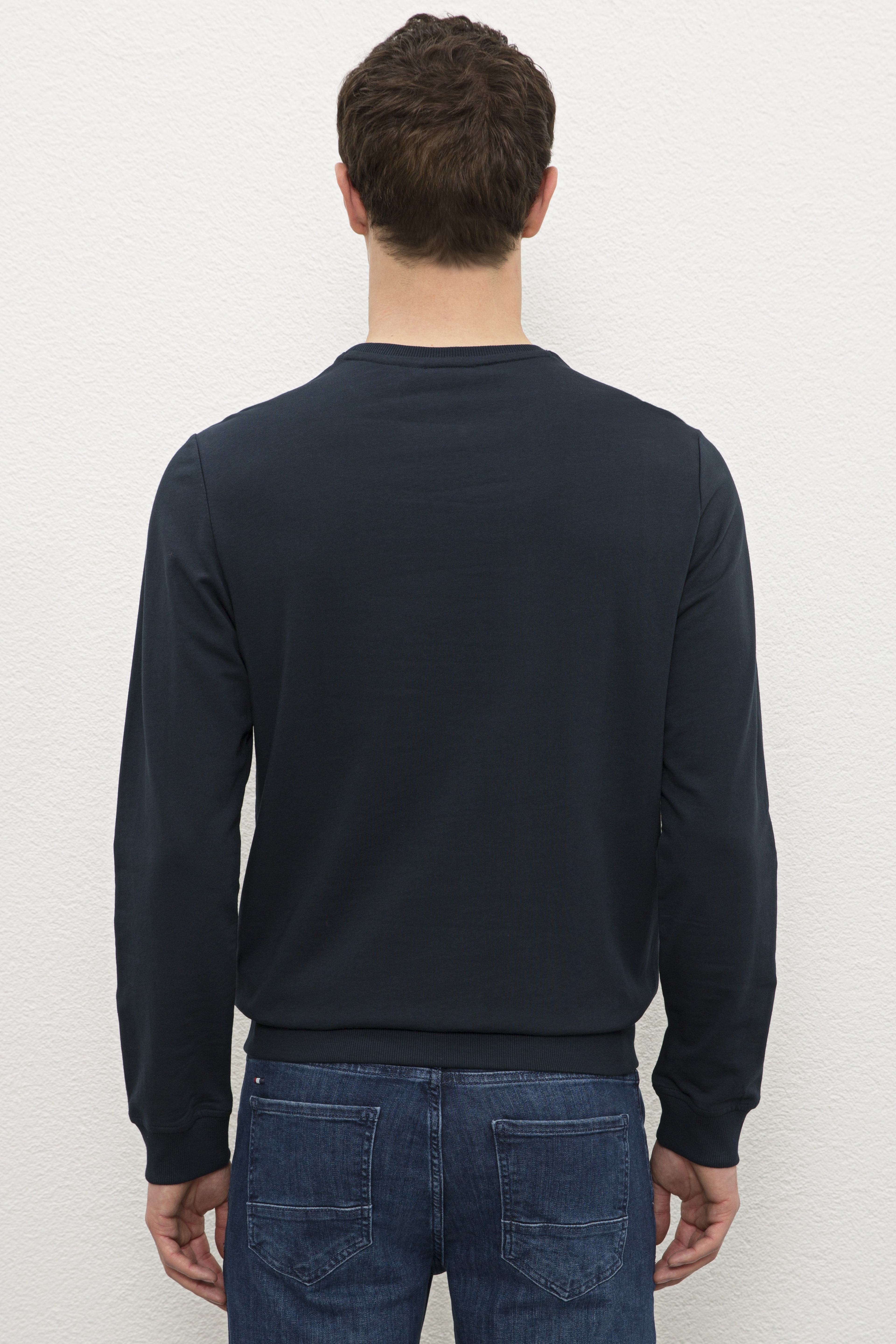 Erkek Lacivert Sweatshirt - Image 3