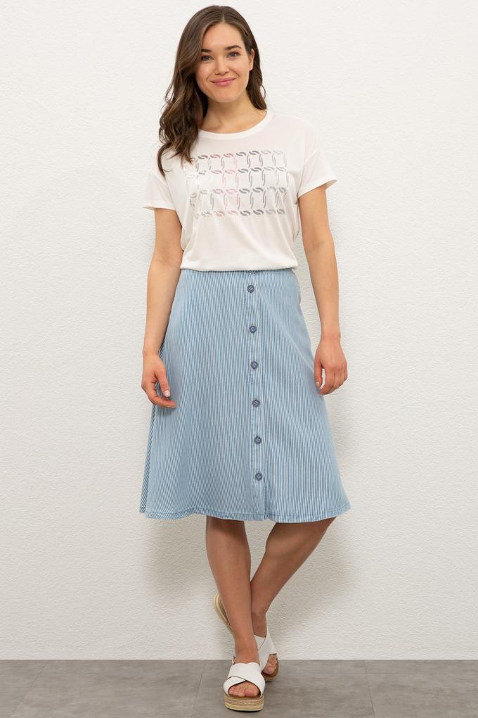 Kadın Mavi Jean Etek