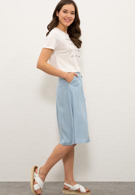 Kadın Mavi Jean Etek - 50203001006