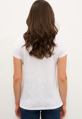 Kadın Beyaz Tişört - 50252287006