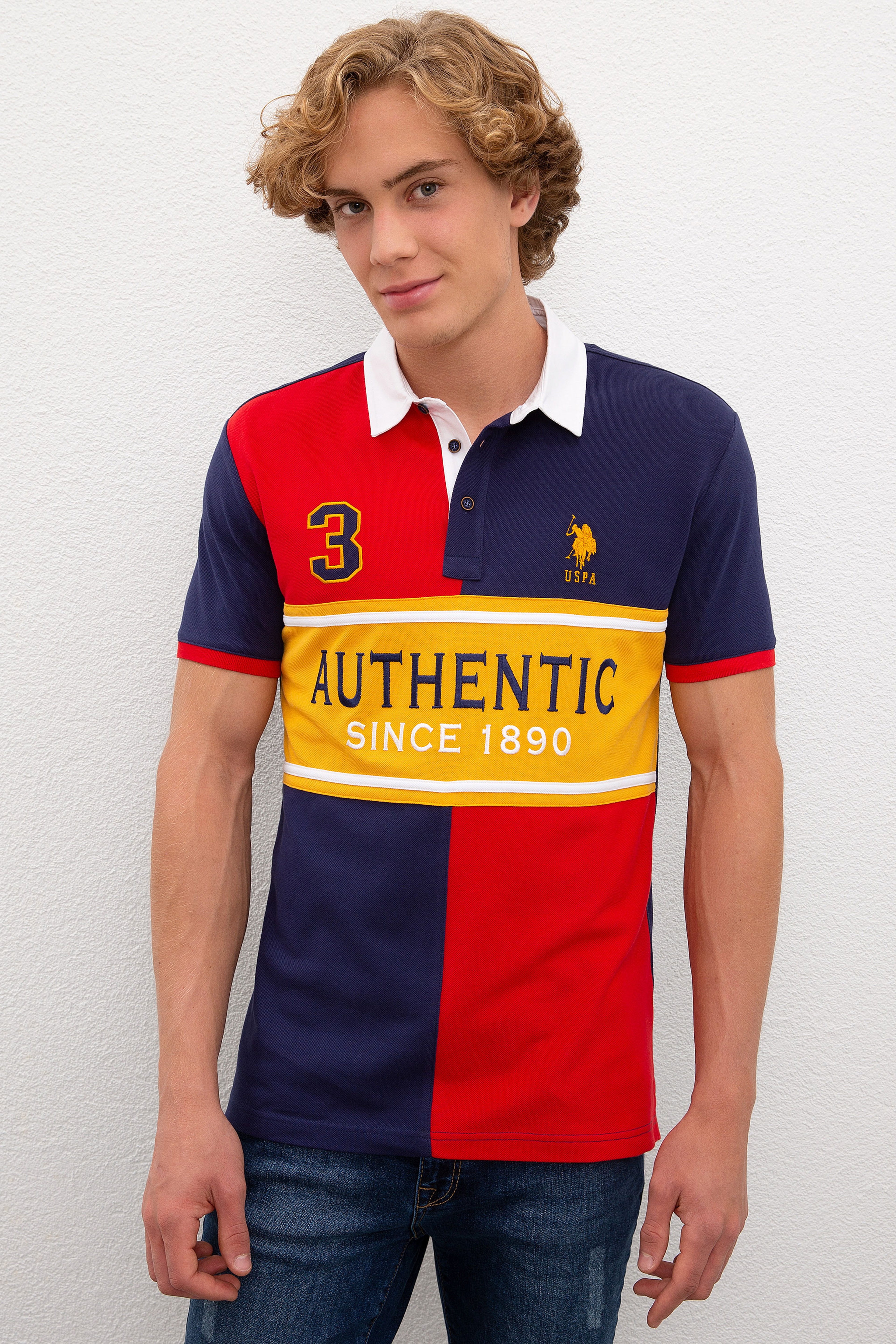 Erkek Lacivert Polo Yaka T-Shirt - Image 1