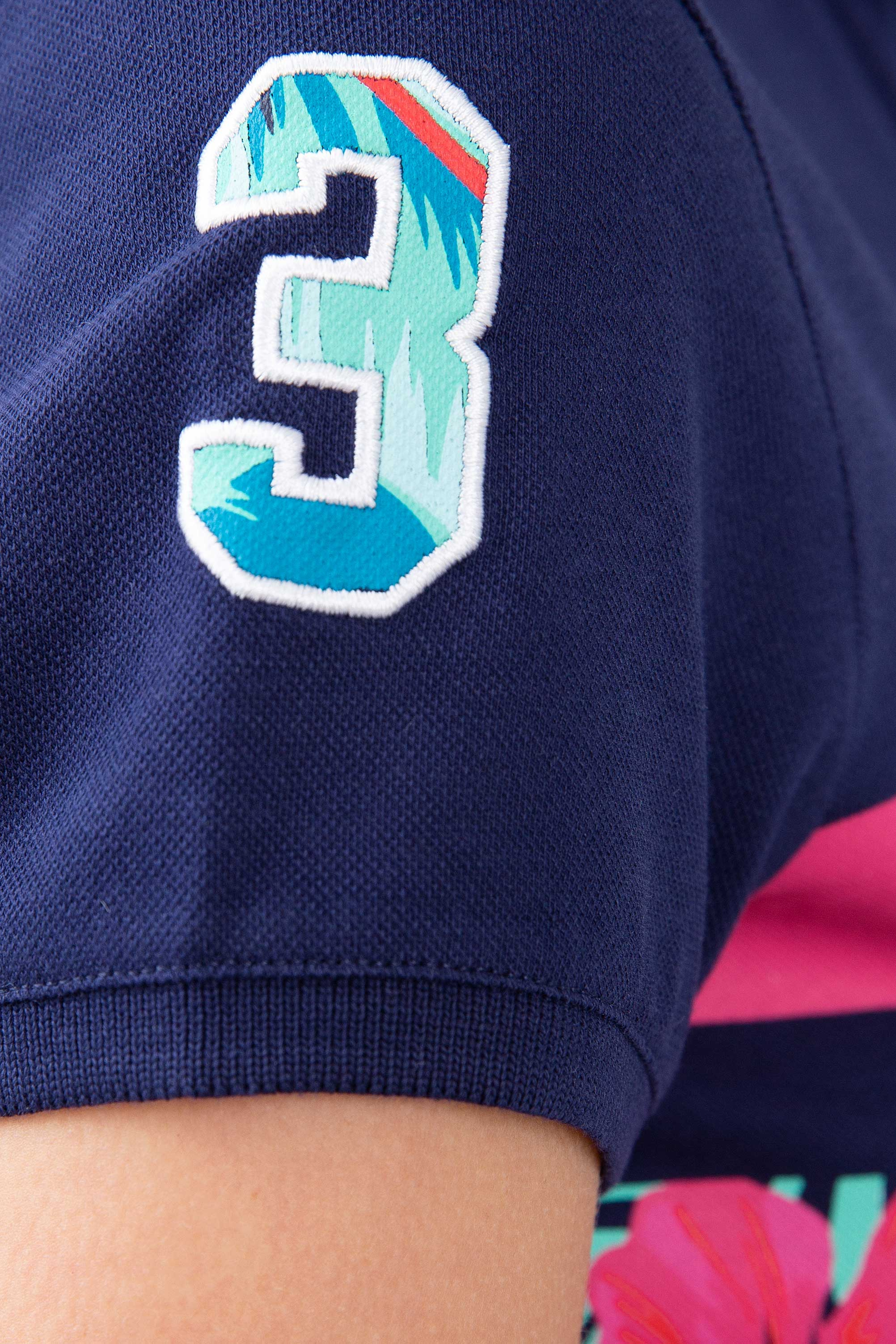 Kadın Lacivert Polo Yaka T-Shirt - Image 6