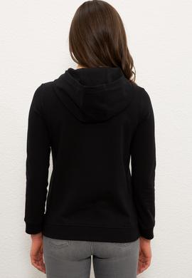 Kadın Siyah Sweatshirt - 50233388014