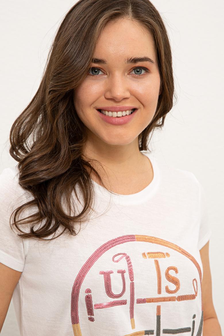 Kadın Haki Tişört - 50234649007