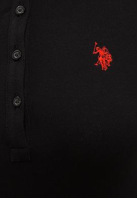 Kadın Siyah Basic Polo Yaka Tişört - 50234714032