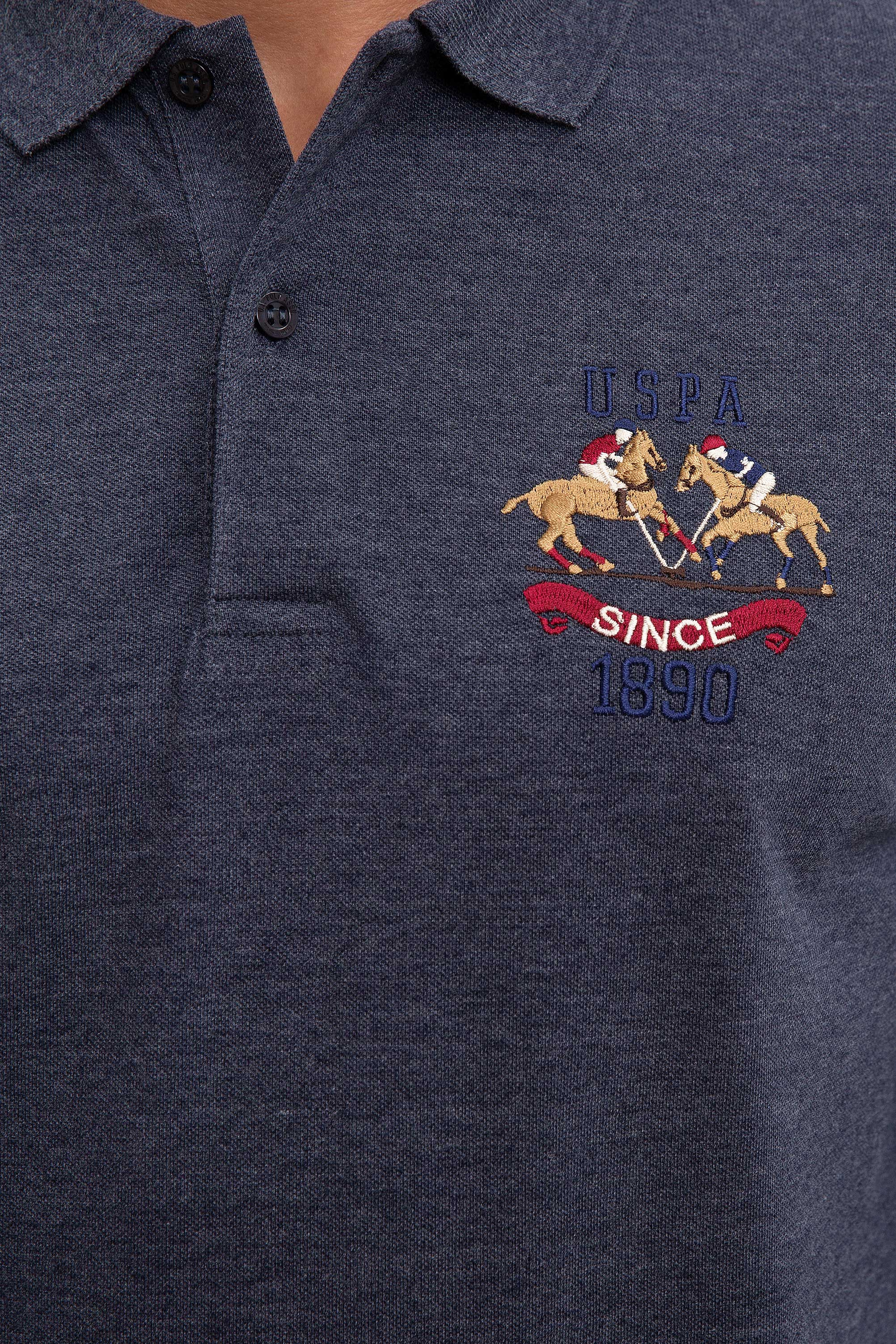 Erkek Lacivert Polo Yaka Sweatshirt