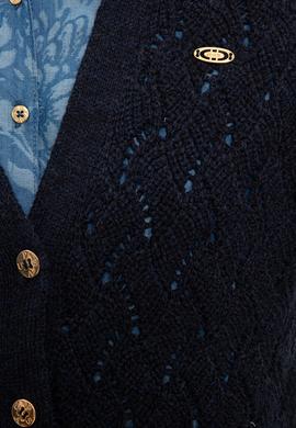 Kadın Lacivert Triko Hırka - 50229791001