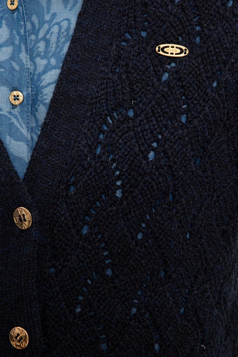 Kadın Lacivert Triko Hırka - 50229791001