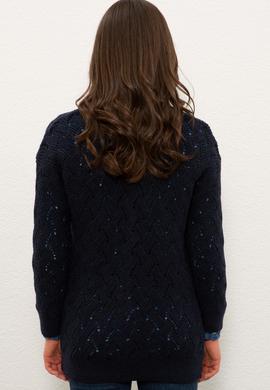 Kadın Lacivert Triko Hırka - 50229791001