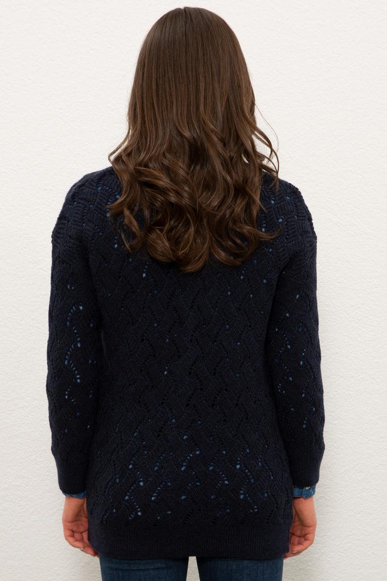 Kadın Lacivert Triko Hırka - 50229791001