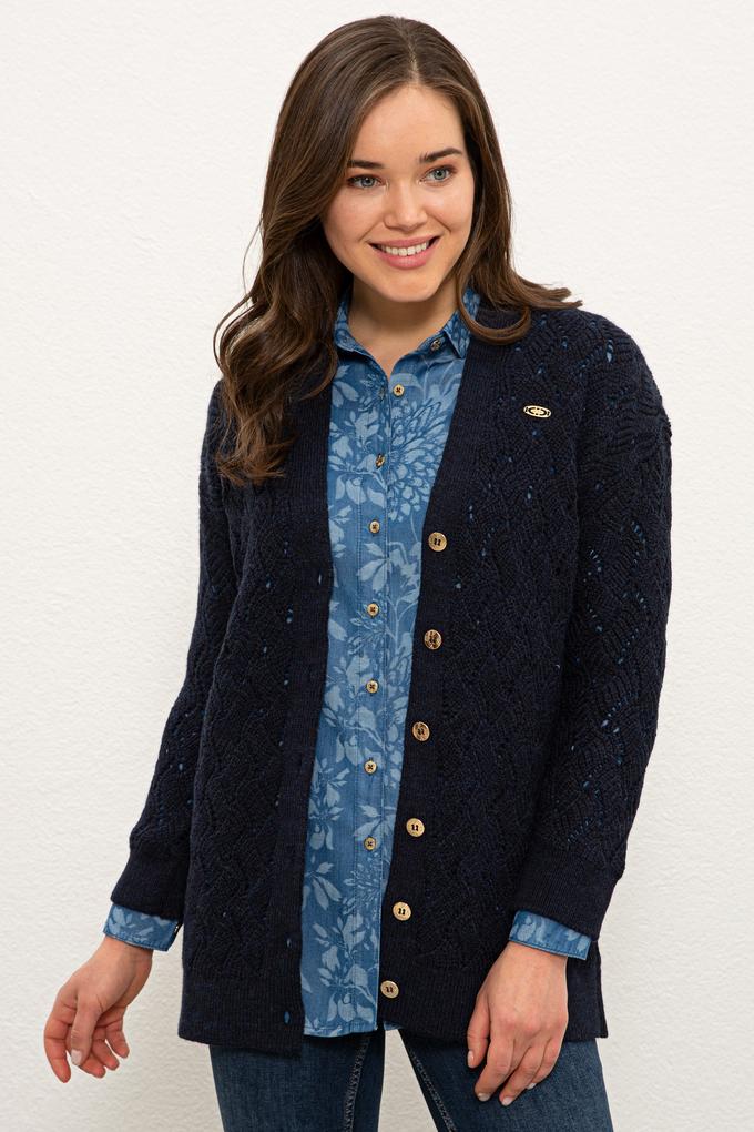 Kadın Lacivert Triko Hırka