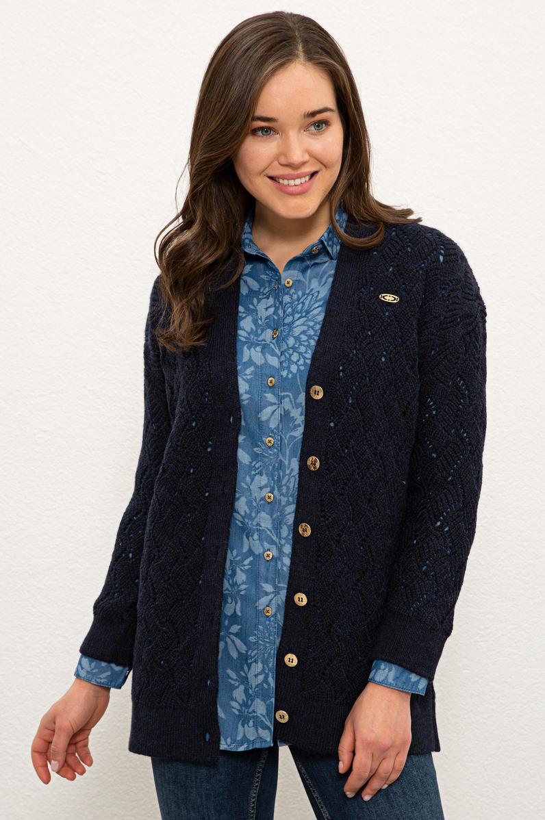 Kadın Lacivert Triko Hırka