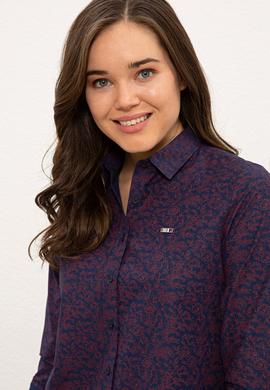 Kadın Lacivert Gömlek Uzunkol - 50237940005