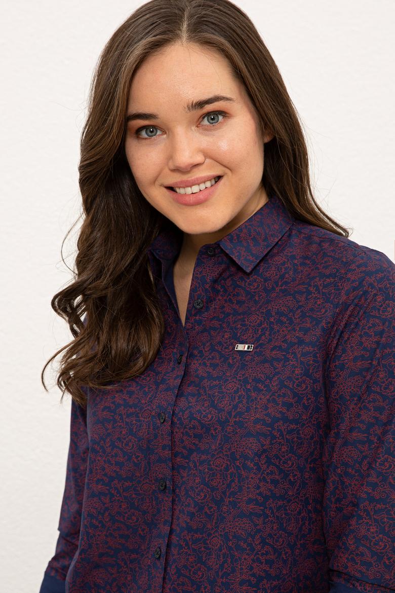 Kadın Lacivert Gömlek Uzunkol - 50237940005