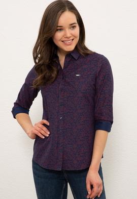 Kadın Lacivert Gömlek Uzunkol - 50237940005