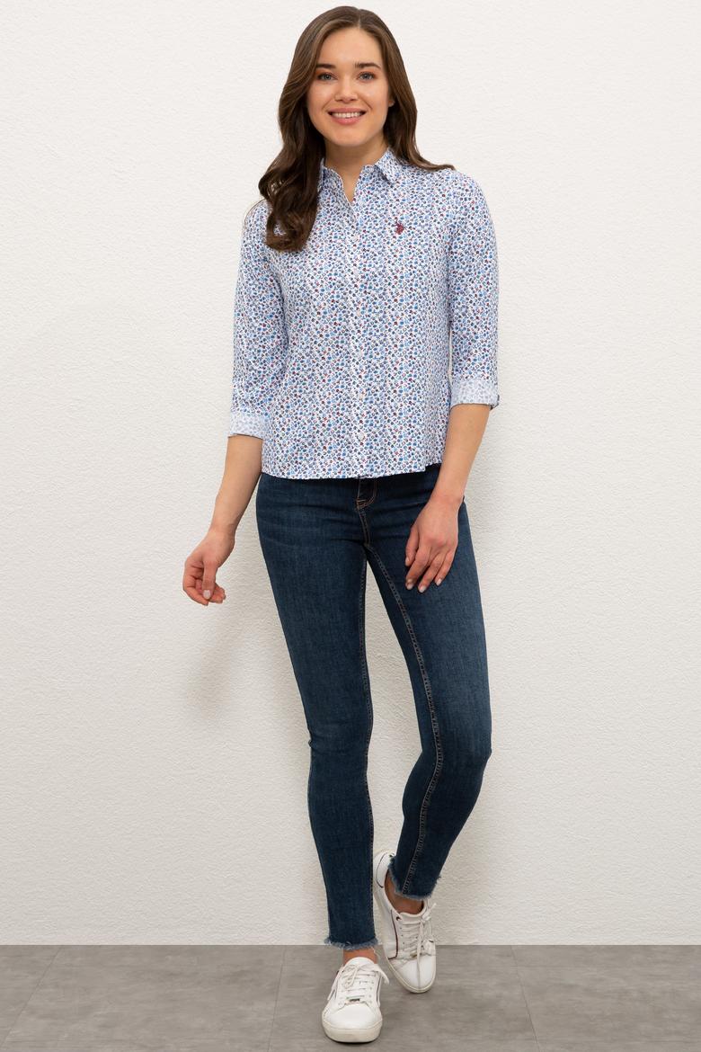 Kadın Mavi Gömlek Uzunkol - 50237969007